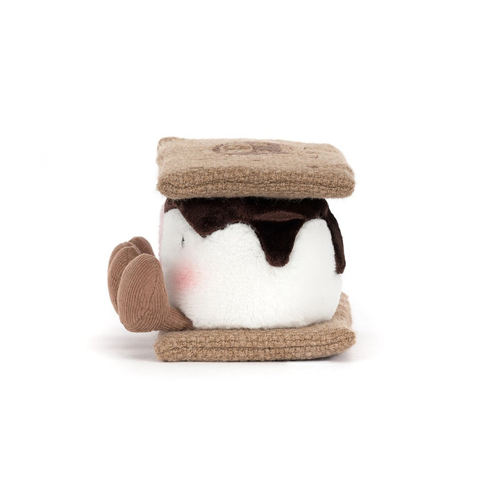 Side view of Jellycat Amuseables S'mores on a white background