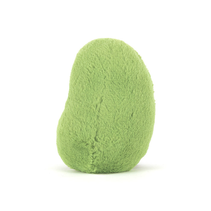 Green textured object on a white background