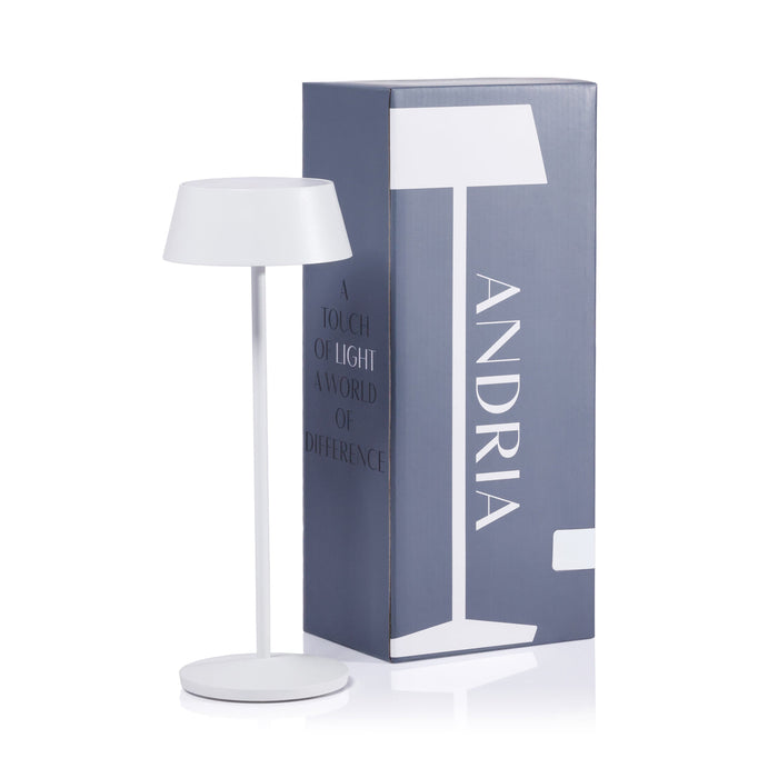 ANDRIA Rechargeable Table Light - Matte White -  by Carlyle Avenue