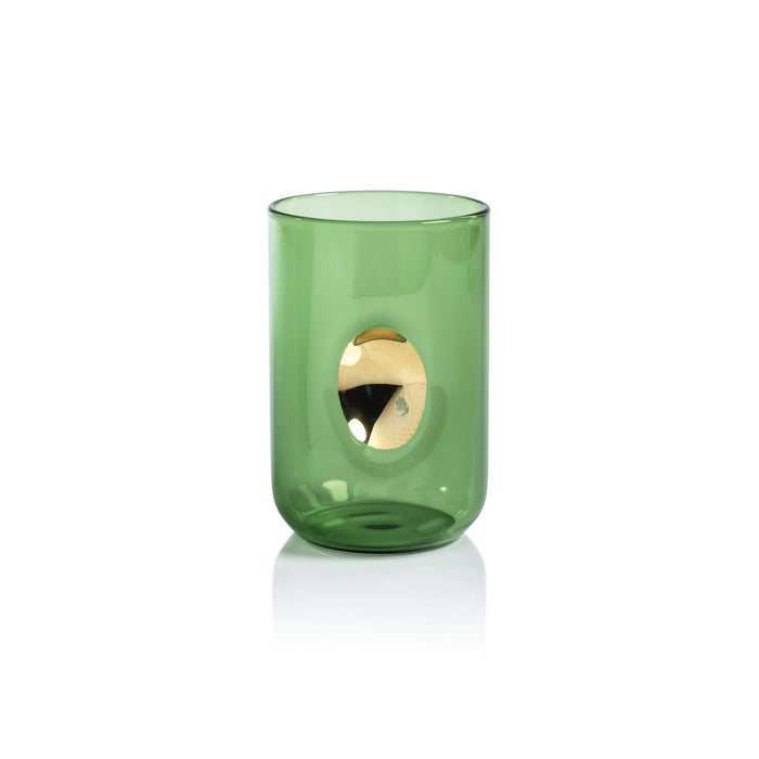Aperitivo Tumbler with Gold Accent - Cactus Green - Set of 4 - Glassware by Carlyle Avenue