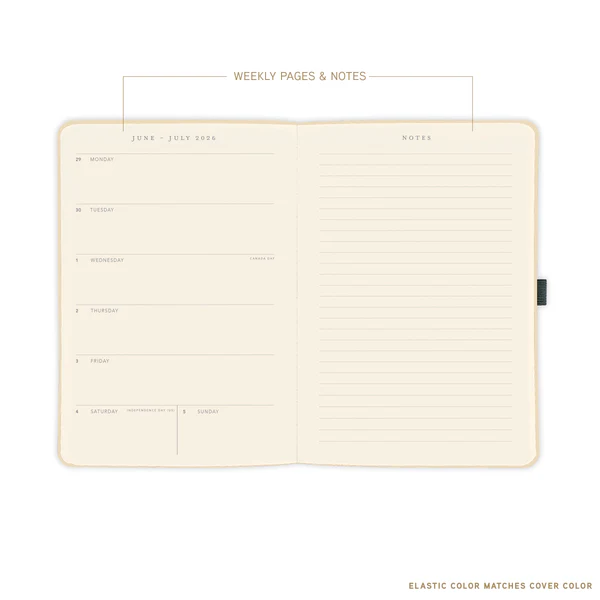 Apollo Collection Green 18-Month Vegan Leather Planner
