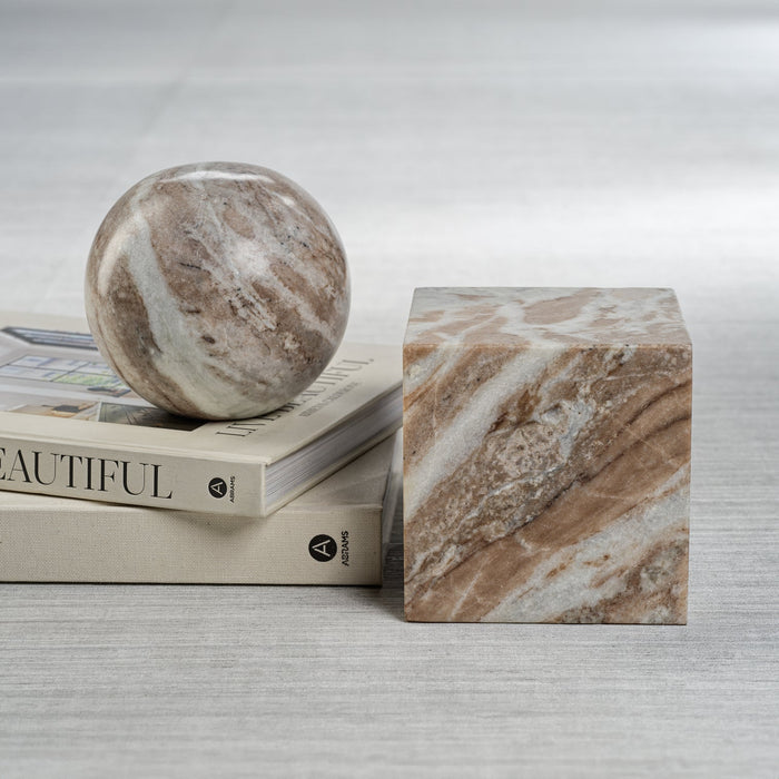 Arabescato Marble Bookend - Bookends by Carlyle Avenue