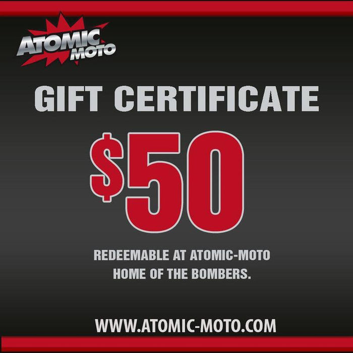 Atomic-Moto Gift Cards for Motorcycle Riding Fans