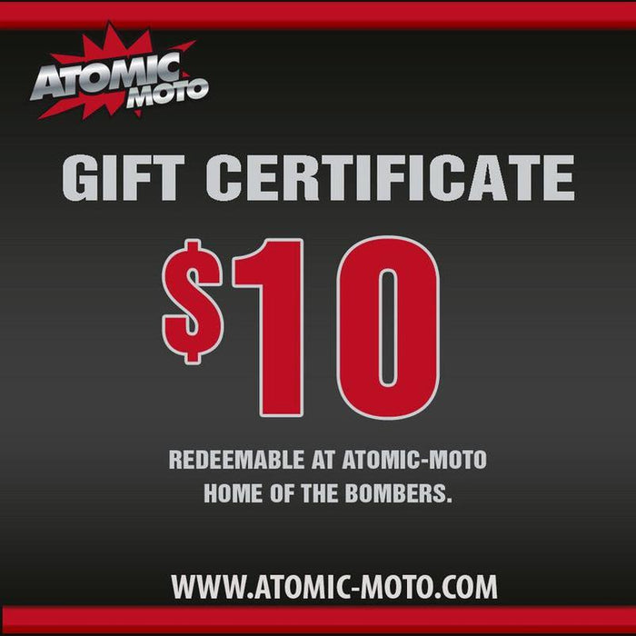 Atomic-Moto Gift Cards for Motorcycle Riding Fans