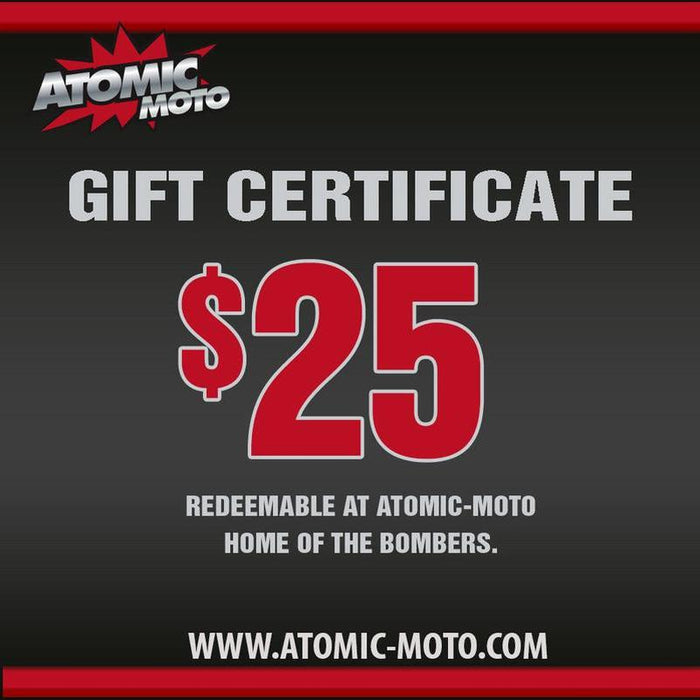 Atomic-Moto Gift Cards for Motorcycle Riding Fans