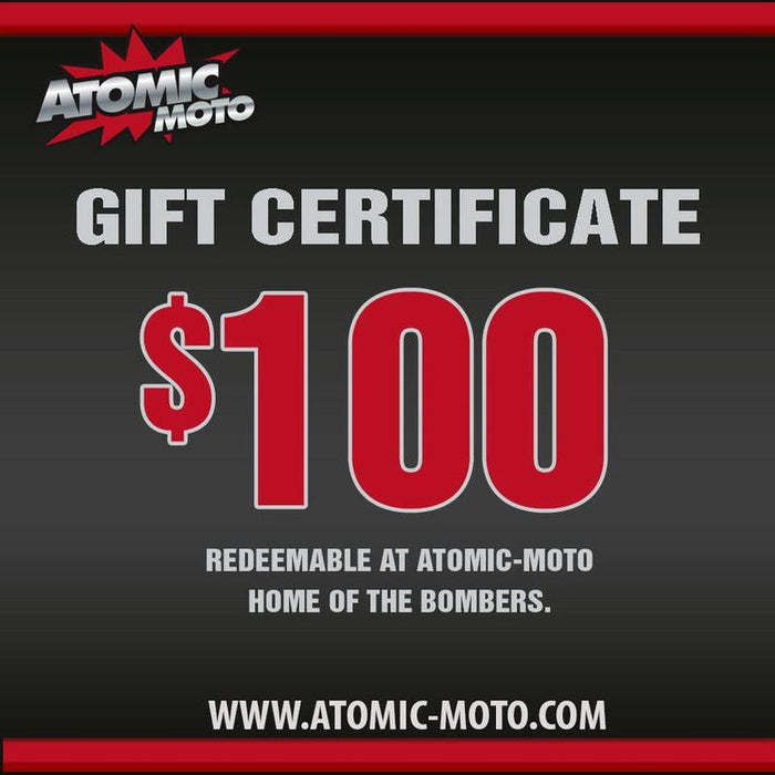 Atomic-Moto Gift Cards for Motorcycle Riding Fans