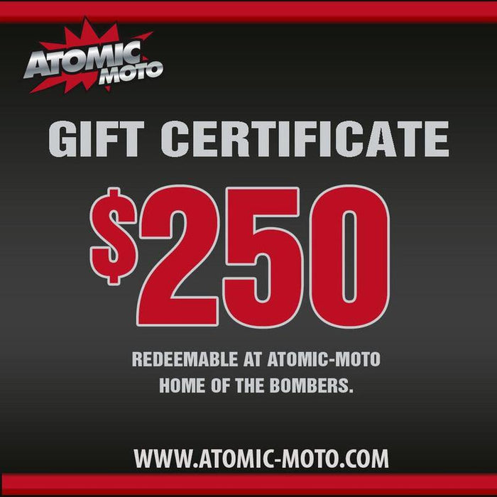 Atomic-Moto Gift Cards for Motorcycle Riding Fans