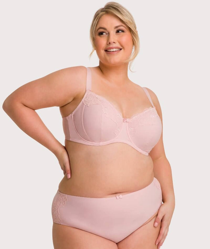 Ava & Audrey Jacqueline Full Brief with Lace - Blush Knickers