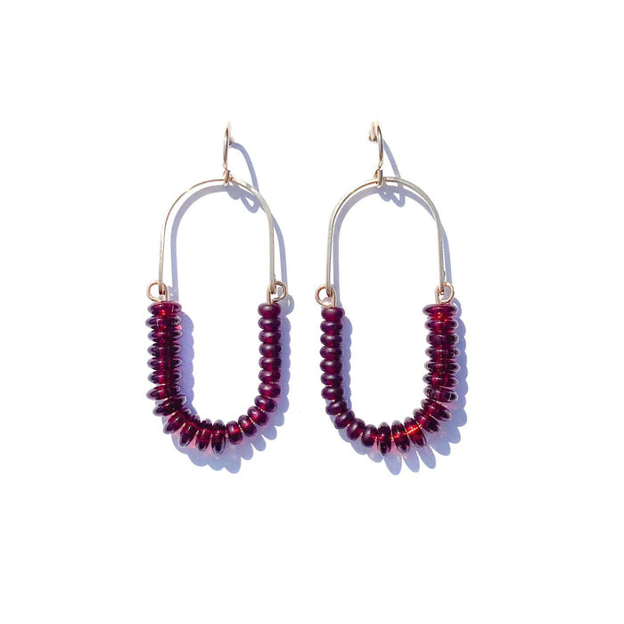 Balance Earrings- Oxblood