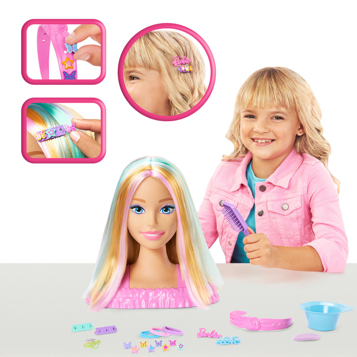 Barbie Blonde Hair Styling Head