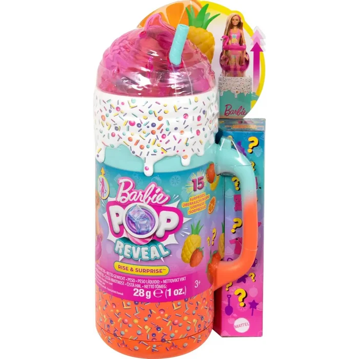 Barbie Pop Reveal Rise & Surprise Gift Set With Scented Doll, Squishy Scented Pet & More, 15+ Surprises