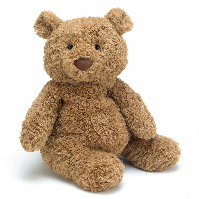 Brown teddy bear on a white background