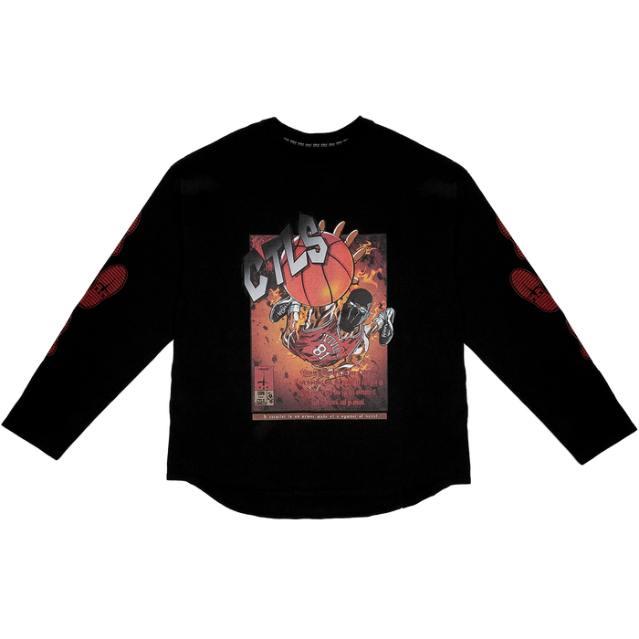 Basket Ball Comics Longsleeve Tee