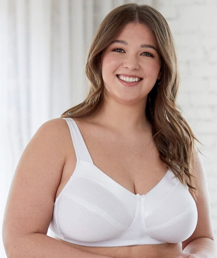 Bestform Unlined Cotton Stretch T-Shirt Bra with Underwire 2 Pack - Sand/White Bras