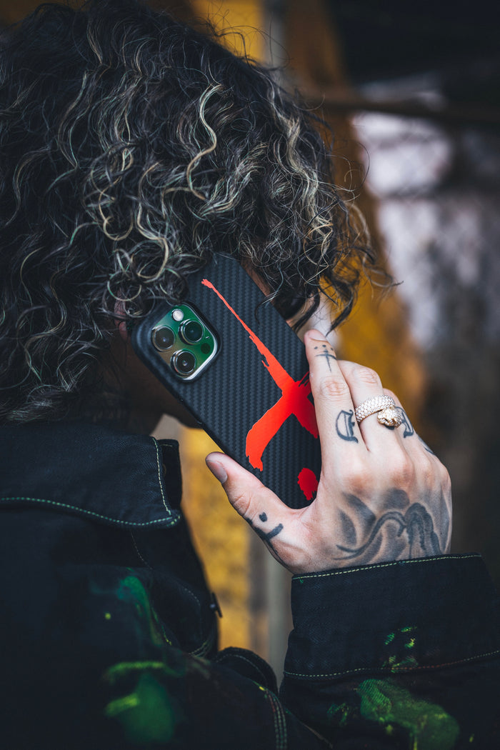 Big Cross Carbon iPhone Case for 13 Pro Max