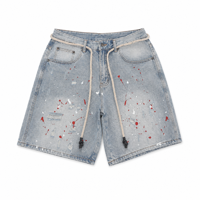 BIG LOGO PATCH DENIM SHORTS