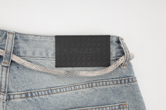 BIG LOGO PATCH DENIM SHORTS