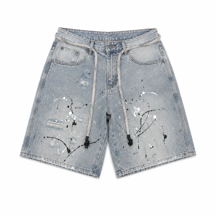 BIG LOGO PATCH DENIM SHORTS