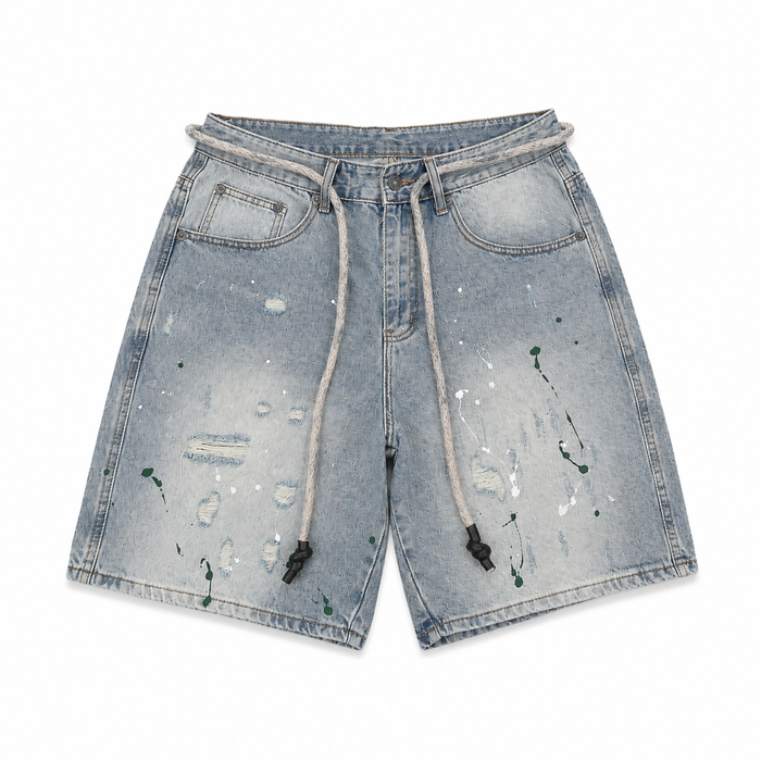 BIG LOGO PATCH DENIM SHORTS