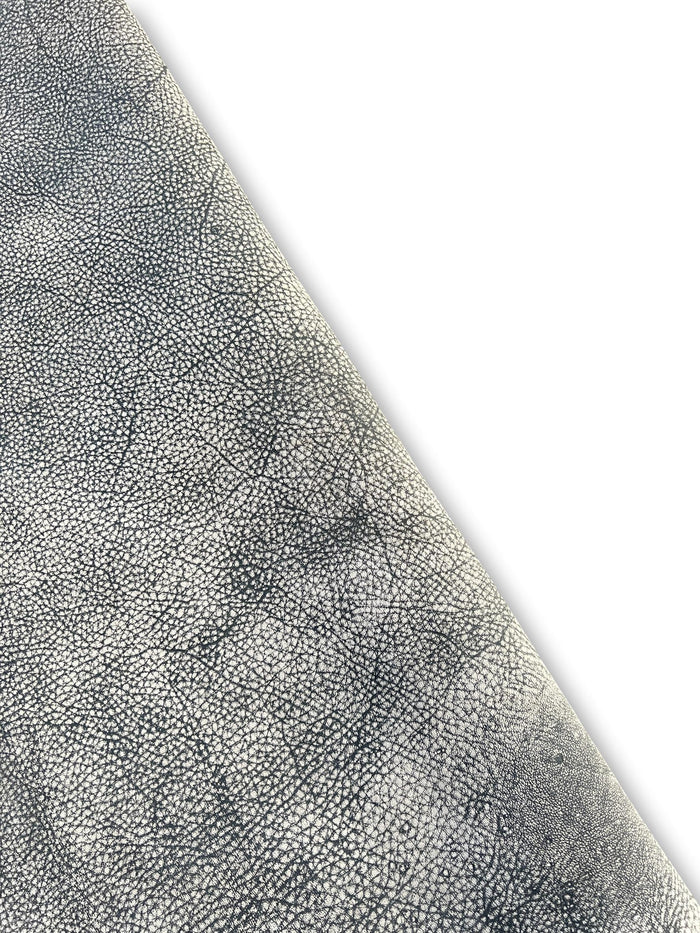 Black Distressed Cowhide Sides & Hides detail view showing color and natural variation