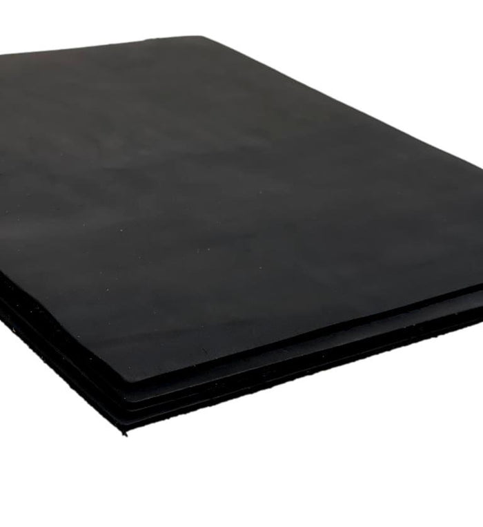 Black Crazy Horse Leather, 8.5 × 11 in close view showing grain and texture