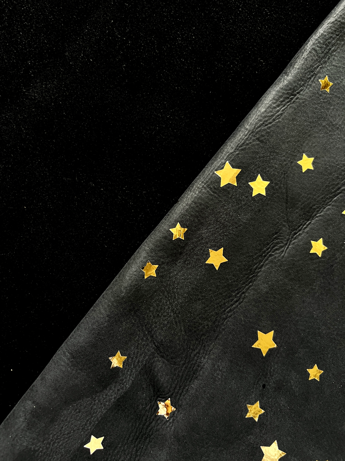 Black Gold Star Nubuck Cowhide alternate view showing color and surface finish