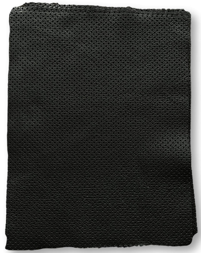 Black Perforated Cowhide Sheets, 8.5 × 11 in shown in a full product view
