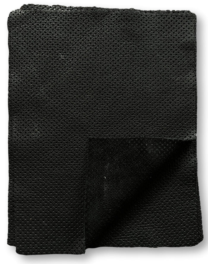Black Perforated Cowhide Sheets, 8.5 × 11 in alternate view showing color and surface finish