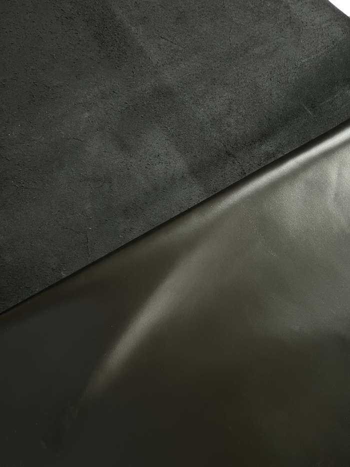 Black Smooth Cowhide alternate view showing color and surface finish