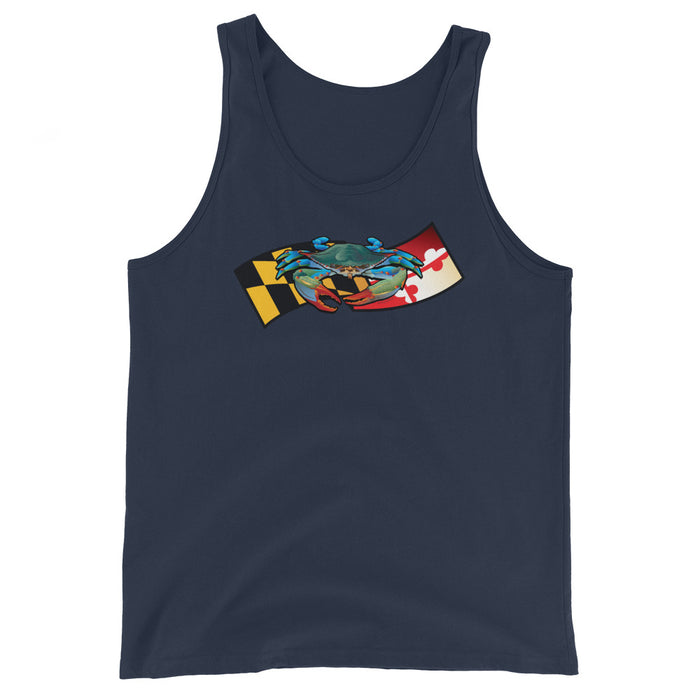 Blue Crab Maryland Banner, Unisex Tank Top