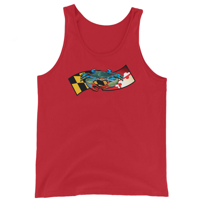 Blue Crab Maryland Banner, Unisex Tank Top