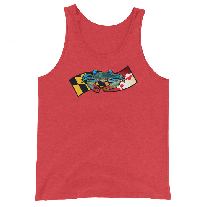 Blue Crab Maryland Banner, Unisex Tank Top
