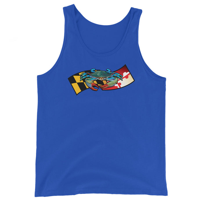Blue Crab Maryland Banner, Unisex Tank Top