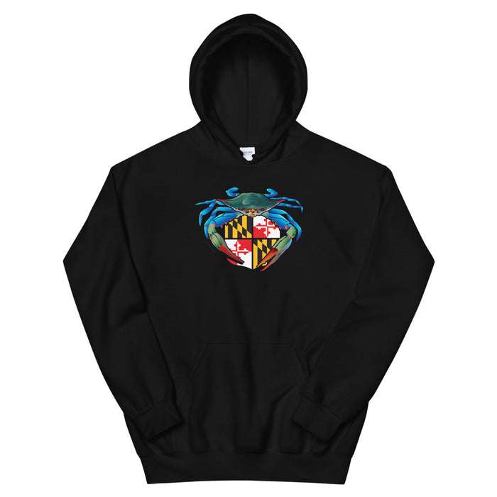 Blue Crab Maryland Crest, Unisex Hoodie