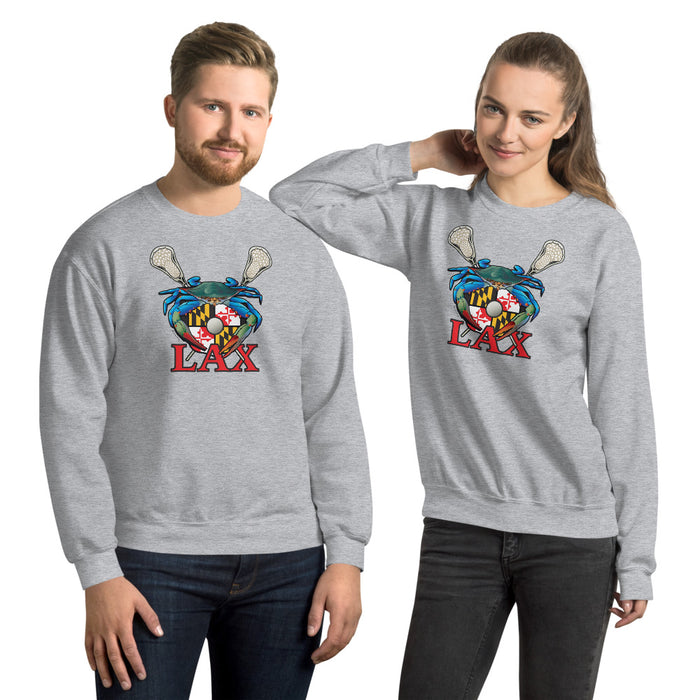 Blue Crab Maryland LAX, Unisex Sweatshirt