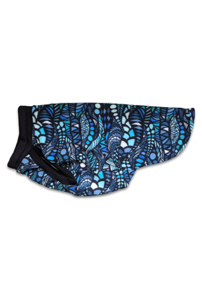Jax & Molly's Blue Zentangle Dog Sweater Fleece
