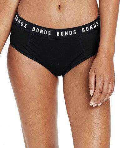 Bonds Bloody Comfy Moderate Period Full Brief - Black Knickers