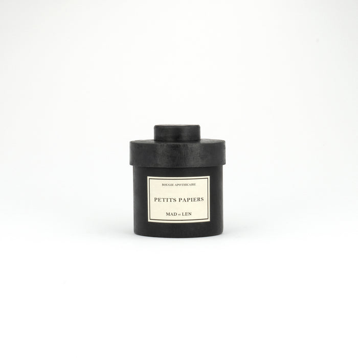 Bougie Apothicaire Petite - Petits Papiers / Black Wax - Candles by Carlyle Avenue