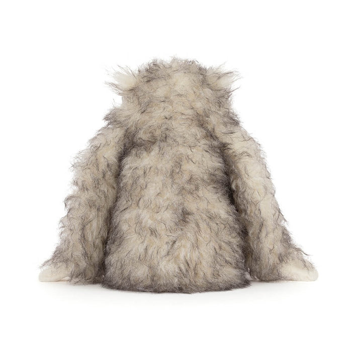 Rear view of Jellycat Bretti Yeti on a white background