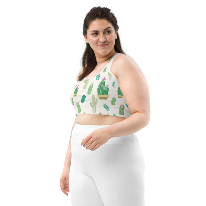 Cactus Print Sports Bra - Bloom Seventy Seven