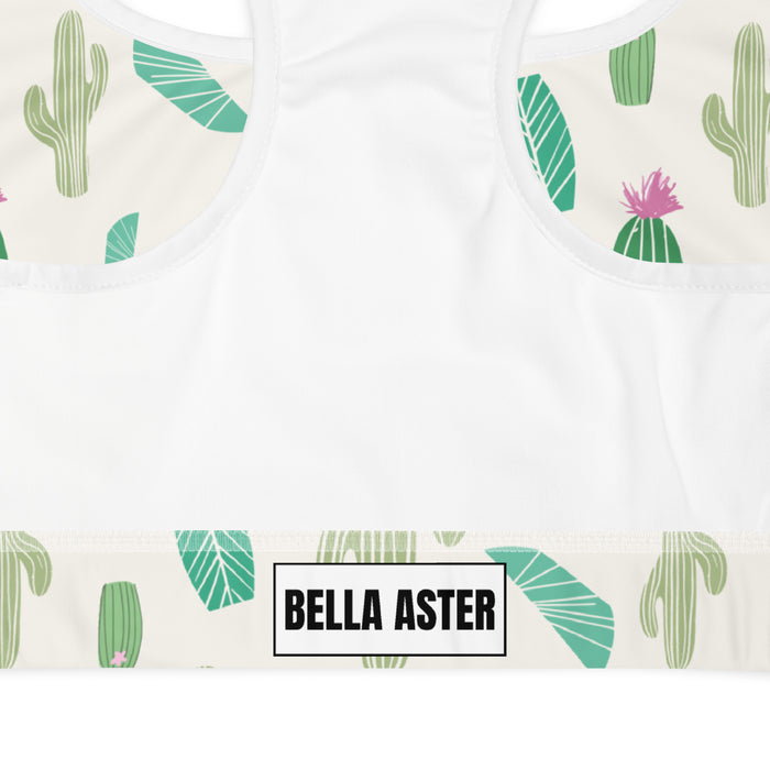 Cactus Print Sports Bra - Bloom Seventy Seven
