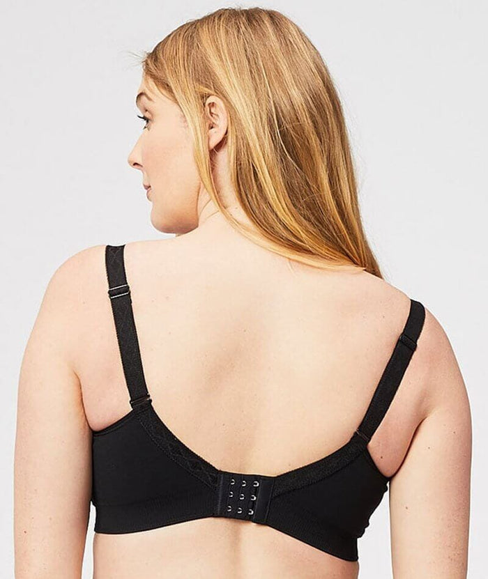 Cake Maternity Popping Candy Fuller Bust Seamless F-Hh Cup Wire-Free Nursing Bra - Black Bras