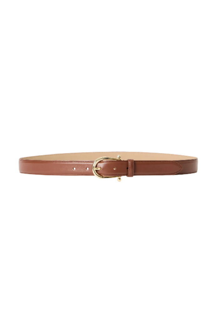 B-Low the Belt Camille Belt in madeira with gold equestrian buckle