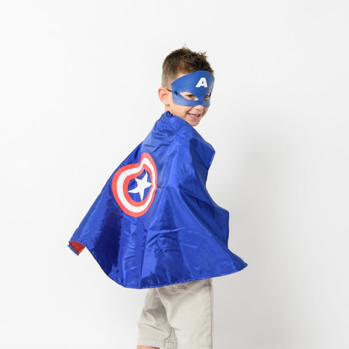 captain america cape and mask set - letsdressup.com.au - Boys Dress Ups