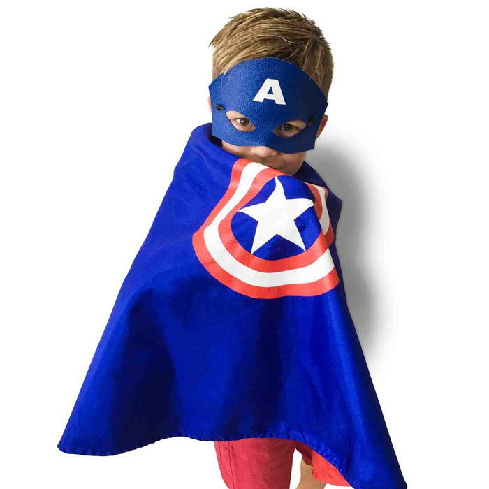 captain america cape and mask set - letsdressup.com.au - Boys Dress Ups