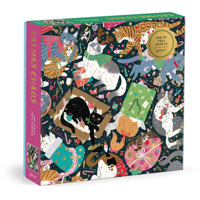 Catmas Chaos Foil 500 Piece Puzzle