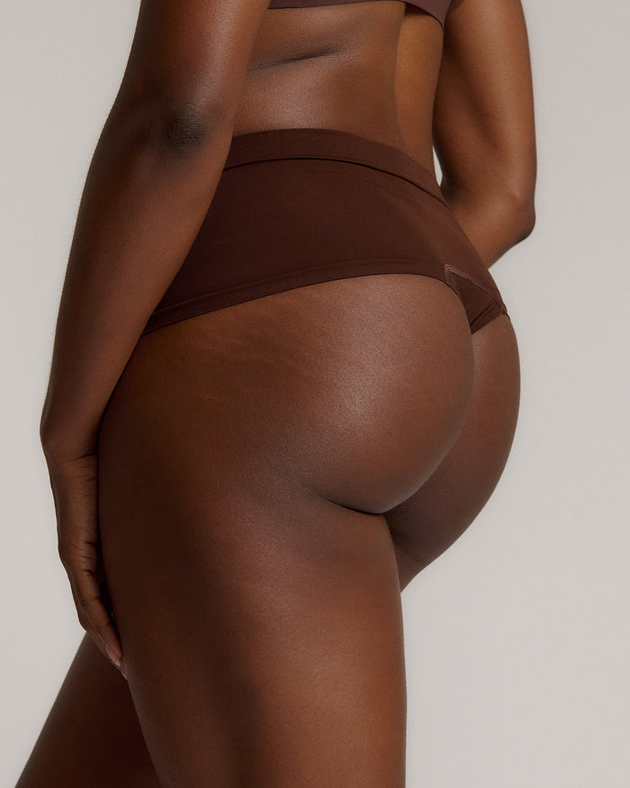This image features the Cheekii Mocha, a stylish and comfortable women's cheekii underwear that showcases a rich mocha color.