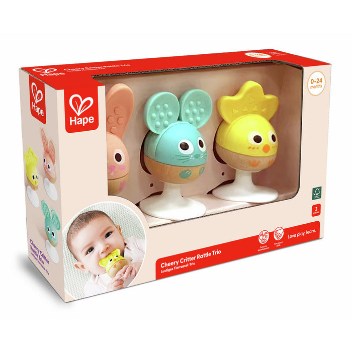 Cheery Critter Rattle Trio