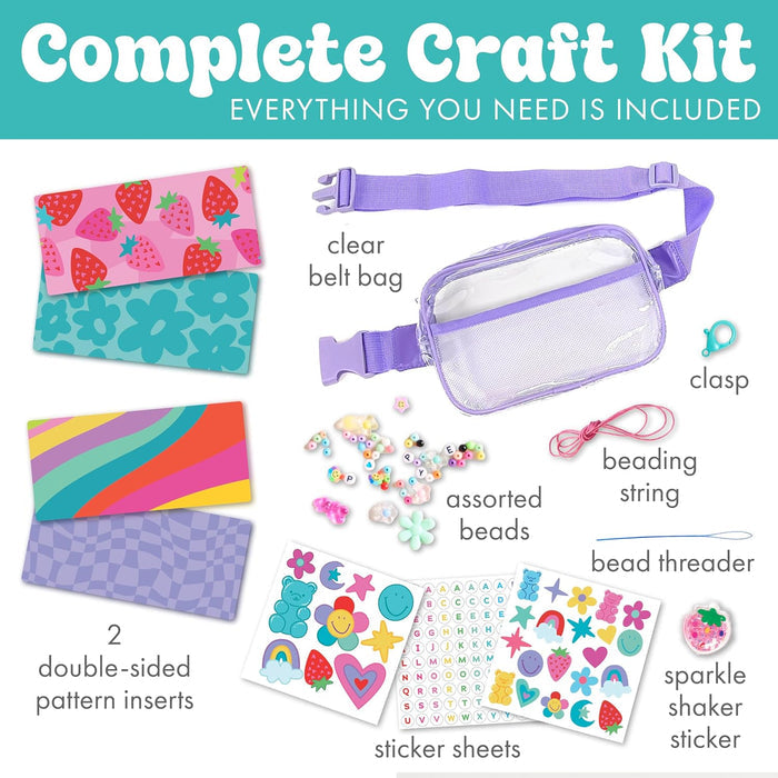 Contents of the Chic Boutique Belt Bag kit on a white background