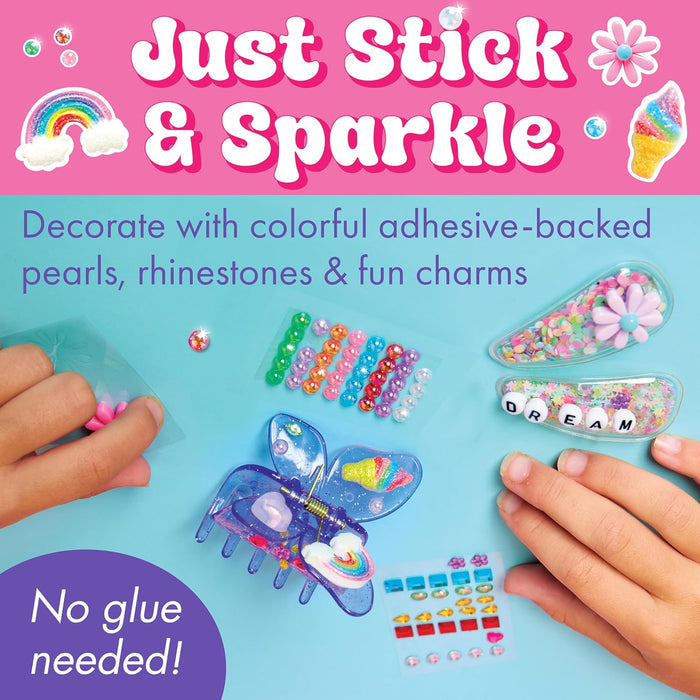 Example of how to make hair clips with no glue needed!